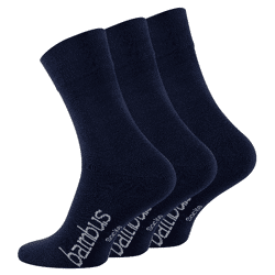 Unisex BAMBUS Socken mit nahtloser Spitze in dunkelblau