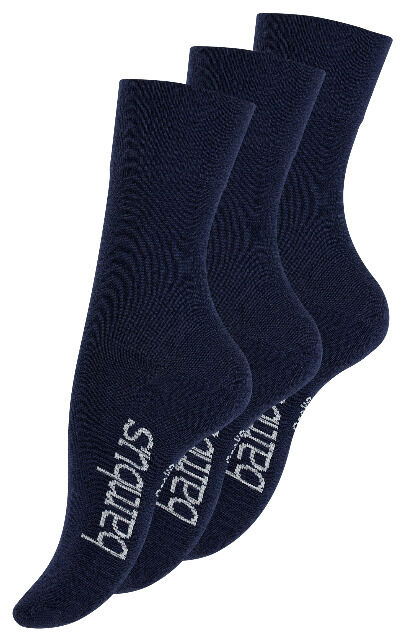 Unisex BAMBUS Socken mit nahtloser Spitze in dunkelblau