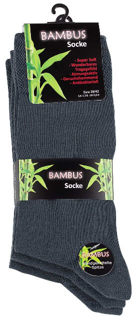 Unisex BAMBUS socks with seamless toe in dark gray