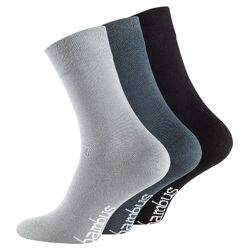 Unisex BAMBUS Socken mit nahtloser Spitze in Grautönen
