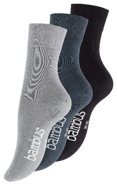 Unisex BAMBUS Socken mit nahtloser Spitze in Grautönen