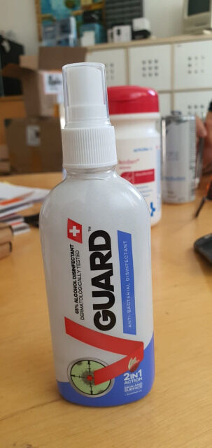 V-Guard Desinfektionsmittel Pumpspray Hygienspray 100ml Desinfektionsspray 65% Alkohol
