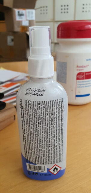 V-Guard Desinfektionsmittel Pumpspray Hygienspray 100ml Desinfektionsspray 65% Alkohol