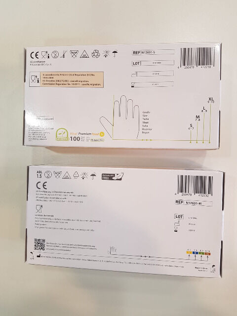 Einmalhandschuhe Einweghandschuhe aus Vinyl Größe S - 100er Packung Handschuhe