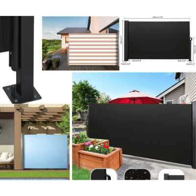 Seitenmarkise Sonnenschutz Sichtschutz Seitenrollo Balkon und Gartenschutz