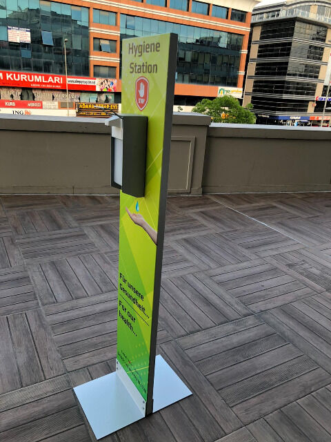 Aufsteller für Desinfektionsmittel Hygiene-Station Hygienespender Desinfektionsspender