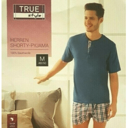 Herren Shorty Pyjama Kurze Nachtwäsche Schlafanzug