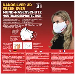 Mund-Nasenschutz Nnosilver 3D Fresh ever
