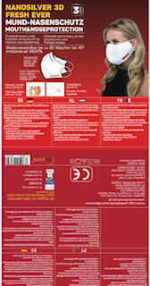 Mund-Nasenschutz Nnosilver 3D Fresh ever