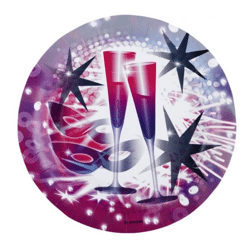 AMSCAN Party Pappteller Ø23 cm, 8er Set, für die Silvester Feier Party