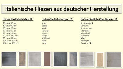NEUE FLIESEN Restposten in verschiedenen Größen, Farben und Oberflächen