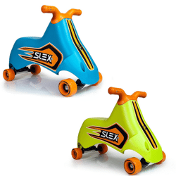 SLEX RACER Rutschfahrzeug in blau oder grün Kinder Rutschauto ABEC 3 Longboard Rollen bis 35kg Kleinkinder Auto Rennen