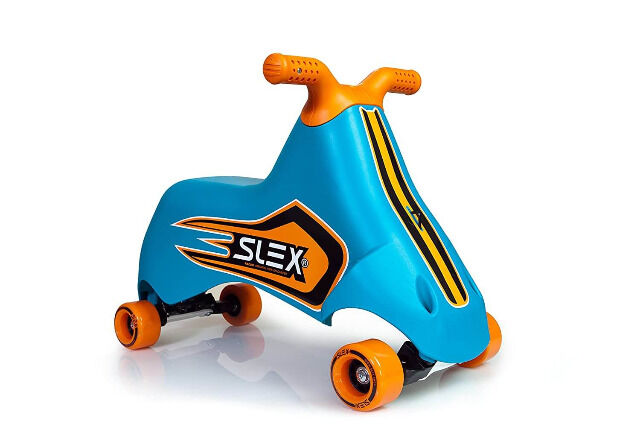 SLEX RACER Rutschfahrzeug in blau oder grün Kinder Rutschauto ABEC 3 Longboard Rollen bis 35kg Kleinkinder Auto Rennen