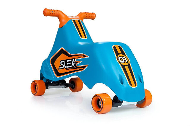 SLEX RACER Rutschfahrzeug in blau oder grün Kinder Rutschauto ABEC 3 Longboard Rollen bis 35kg Kleinkinder Auto Rennen