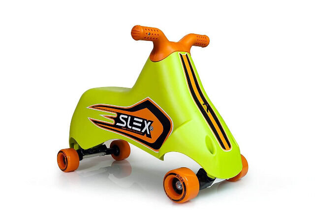 SLEX RACER Rutschfahrzeug in blau oder grün Kinder Rutschauto ABEC 3 Longboard Rollen bis 35kg Kleinkinder Auto Rennen