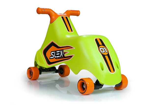 SLEX RACER Rutschfahrzeug in blau oder grün Kinder Rutschauto ABEC 3 Longboard Rollen bis 35kg Kleinkinder Auto Rennen