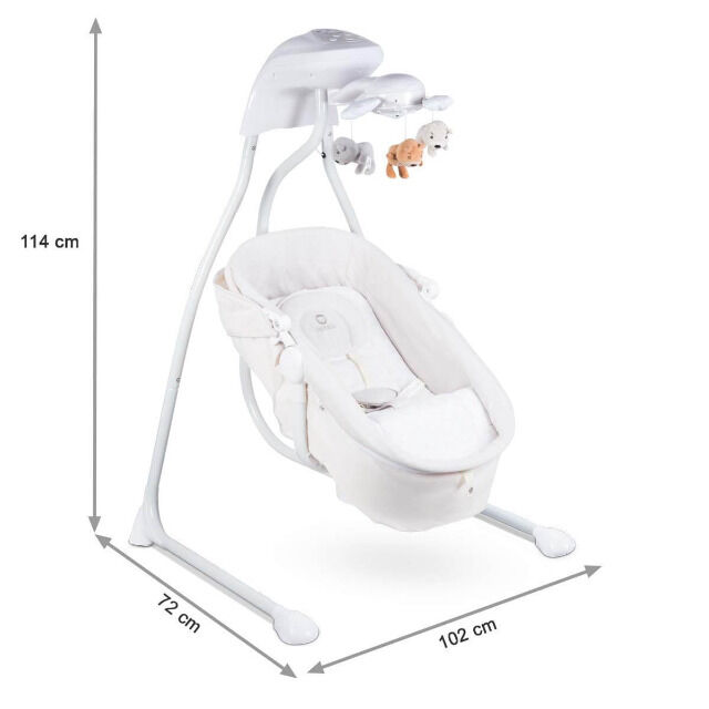 Lionelo Henny 3in1 Baby Wippe Babyschaukel und Babyliegestuhl Schaukel Sitz mit 12 Melodien + 2 Naturgeräusche