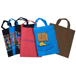 100 x Tasche Baumwolltasche Stofftaschen versch. Motive