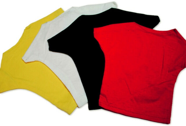 T-Shirt fuer Teddys und Puppen bis 30 cm in 4 Farben