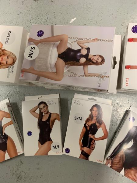 Body Pleasure - Wetlook lingerie - Sexy Lingerie - Sexy Body stocking - sexy body - Mix box 25 Modellen - sexy kleid - Full farbigen box 