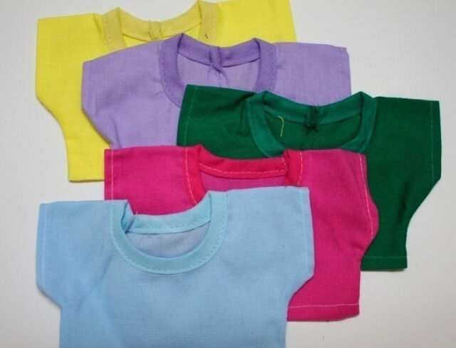 T-Shirt Hemdchen fuer Teddys und Puppen bis 15 cm in 5 Farben