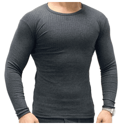 warmes langärmliges Thermo-Shirt für Herren in Anthrazit Garcia Pescara Unterhemd Unterwäsche verschiedene Größen