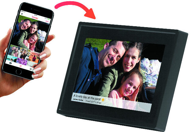 DENVER PFF-711BLACK & WHITE 7-Zoll-Digital-Wi-Fi-Fotorahmen