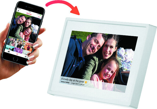 DENVER PFF-711BLACK & WHITE 7-Zoll-Digital-Wi-Fi-Fotorahmen