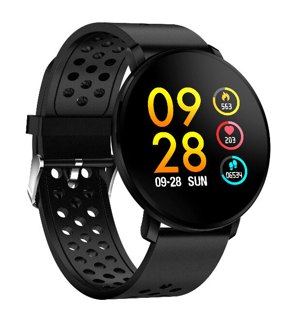 Denver Smartwatch SW-171Black Bluetooth Blutdruckmesser Touchscreen IP67 Fitnessuhr Schlaftracker Schrittzähler Pulsmesser