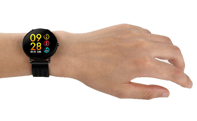 Denver Smartwatch SW-171Black Bluetooth Blutdruckmesser Touchscreen IP67 Fitnessuhr Schlaftracker Schrittzähler Pulsmesser