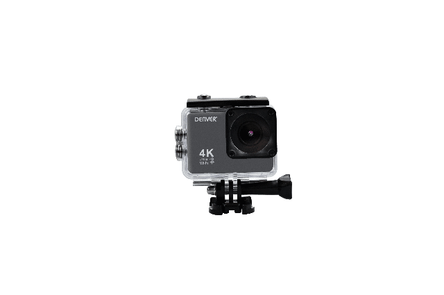 DENVER ACK-8062W 4K Action Cam mit Wi-Fi Funktion und Bildschirm auf der Rückseite 5Mpixel CMOS-Sensor, 130 ° fester Winkel