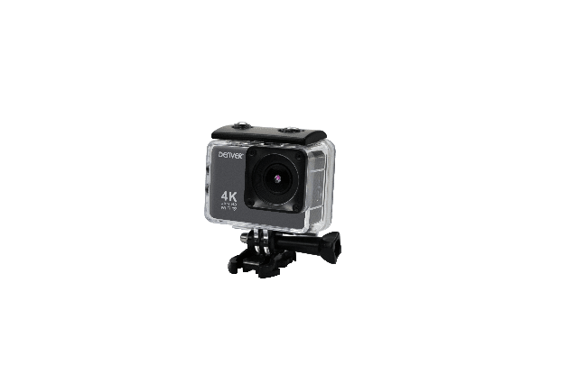 DENVER ACK-8062W 4K Action Cam mit Wi-Fi Funktion und Bildschirm auf der Rückseite 5Mpixel CMOS-Sensor, 130 ° fester Winkel
