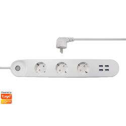 DENVER SHP-300U Smart Home Steckdosenleiste - 3in1 + 4 x USB TUYA-kompatibler & Google-Assistent / Amazon Alexa