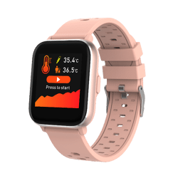 DENVER SW-163 Bluetooth Smartwatch mit Körpertemperatursensor und Herzfrequenzsensor IP67 staub- und wasserdicht