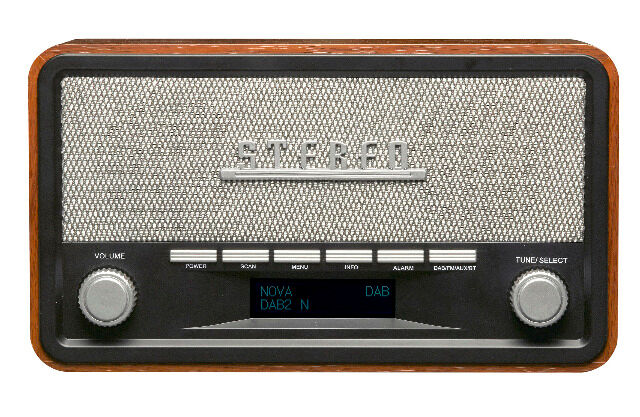 DENVER DAB-18 DAB + / FM-Radio mit Bluetooth-, Uhr- und Alarmfunktion 2 x 2 W Lautstärke 