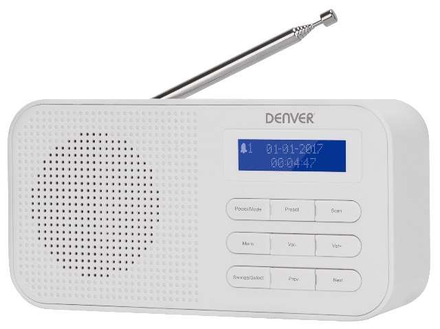 DENVER DAB-42 DAB + Digitalradio und auch eingebautes FM-Radio Clock & Dual Alarm Funktion, Kopfhörerausgang