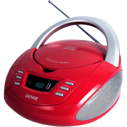 DENVER TCU-211 Boombox mit CD-Player und Display für CD-MP3-Wiedergabe über USB / CD