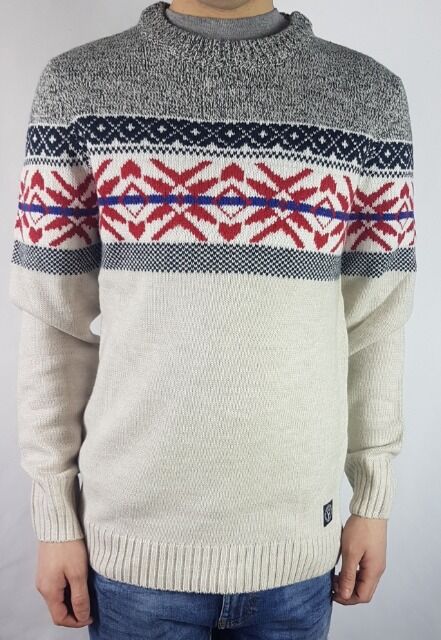 Herren  Rundhalspullover mit dem Norweger Style von C&A 