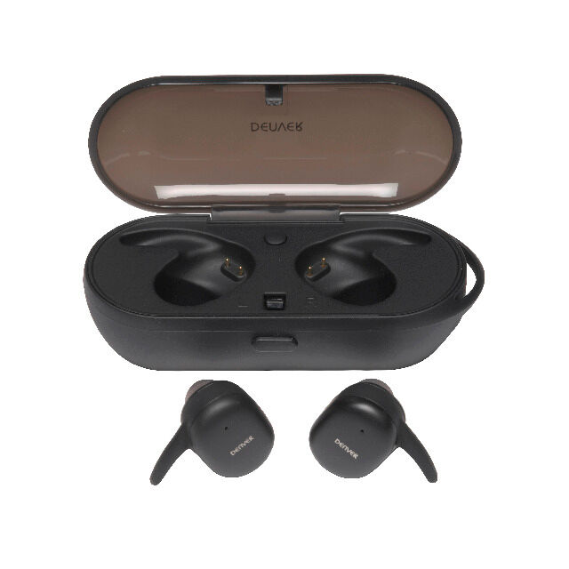 DENVER TWE-53MK2 Truly wireless  Bluetooth-Ohrhörer mit Ladekoffer und Freisprechfunktion 4-5 Stunden Musikwiedergabe pro Ladung