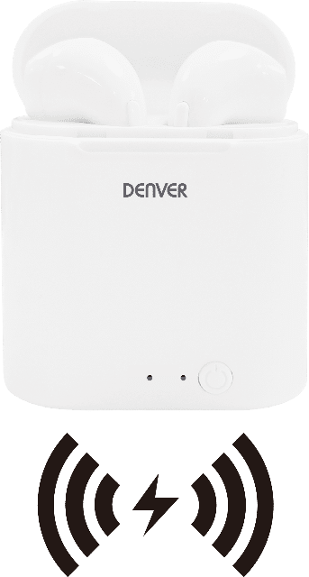DENVER TWQ-40P Truly wireless Bluetooth-Ohrhörer Mit Ladekoffer und kabellosem Ladepad