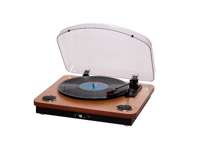 Denver VPL-200 USB-Plattenspieler mit eingebauten Lautsprechern und 5-W-Ausgang Inklusive Software zur direkten Aufnahme auf den PC