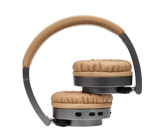 DENVER BTN-206 Drahtloses Bluetooth-Headset mit aktiver Rauschunterdrückung Eingebauter Akku, Freisprechfunktion für Anrufe, AUX-Eingang 