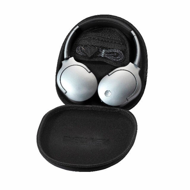 DENVER BTN-207 Drahtloses Bluetooth-Headset mit aktiver Rauschunterdrückung Eingebauter Akku, Freisprechfunktion für Anrufe, AUX-Eingang 