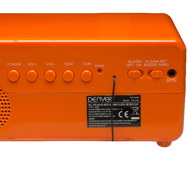 DENVER CR-425 Retro-Radiowecker mit PLL FM-Radio & Alarmfunktion
