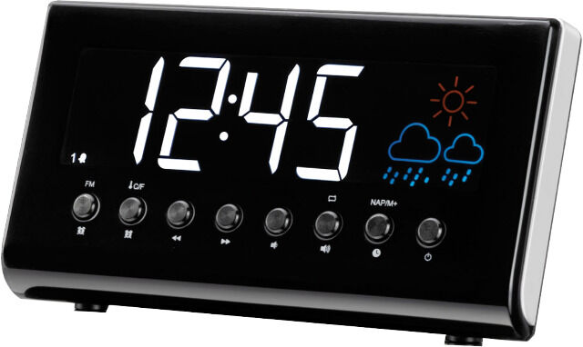 DENVER CR-718 Clockradio mit UKW-Radio & Wetteranzeige, 1,4 