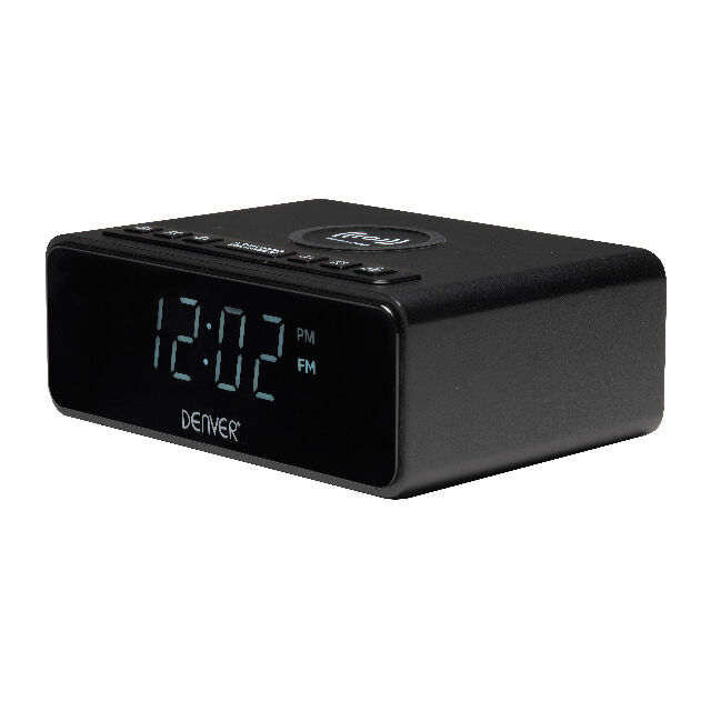 DENVER CRQ-105 FM Clockradio with QI charging Dual alarm function