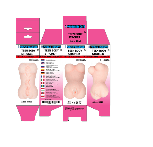 Power Escorts - BR18 - Teen Body Stroker - Pocket Pussy - Masturbator - Colour Box - Erotik