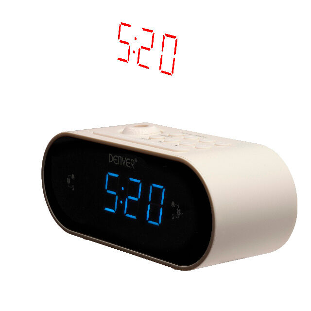 DENVER CRP-717 Taktradio mit 180 ° -Projektion und Doppelalarmfunktion 0,9 