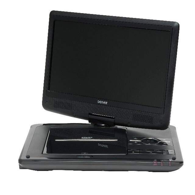 DENVER MT-1080T2H Tragbarer DVD-Player mit 10,1-Zoll-TFT / LCD-Bildschirm und DVB-T2 H.265-Tuner für FTA-Kanäle USB-Eingang 
