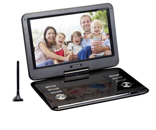 DENVER MT-1150T2H Tragbarer DVD-Player mit 11,5-Zoll-TFT / LCD-Bildschirm mit Schwenkfunktion und AVI-Wiedergabe